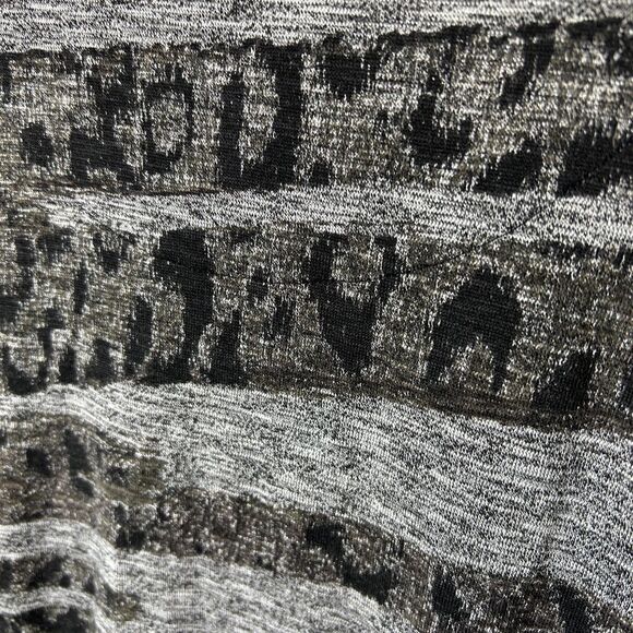 Desigual Gray Graphic Animal Pattern Ruched Side LS Short Sweater Dress Size M - Picture 7 of 14